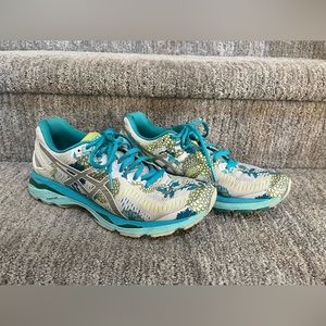 Asics Shoes Asics Gel-Kayano 23 Limited Edition Floral Womens White Blue Yellow